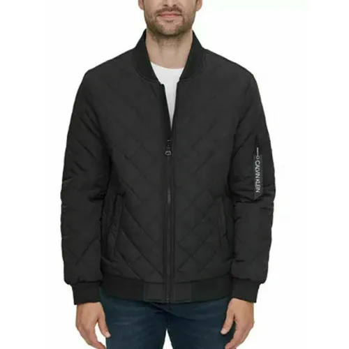 Áo Khoác Nam Calvin Klein CK Men's Lightweight Quilted Bomber Jacket Màu Đen Size S
