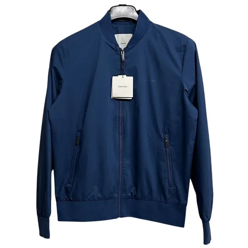 Áo Khoác Nam Calvin Klein Matte Bomber CK Jacket 40FP512 Màu Xanh Blue Size S