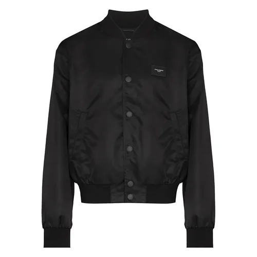Áo Khoác Nam Dolce & Gabbana D&G Bomber Jacket With DG Logo Plate G9VD2T Màu Đen Size 44