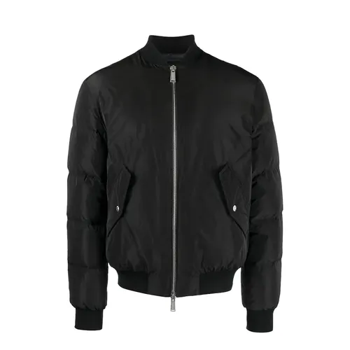 Áo Khoác Nam Dsquared2 Logo-Embroidered Padded Jacket S79AM0053 Màu Đen Size 48