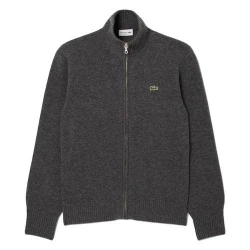 Áo Khoác Nam Lacoste Carded Wool Zipped Sweater AH5181-00 050 Màu Xám Size 3