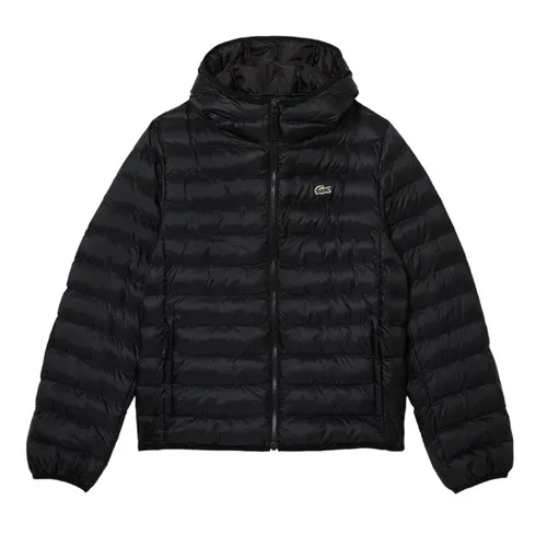 Áo Khoác Nam Lacoste Men's Quilted Hooded Puffer Jacket Bh0539 031 Màu Đen