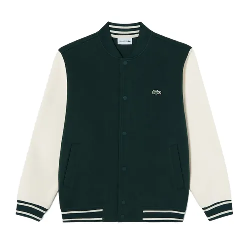 Áo Khoác Nam Lacoste Men's Stadium Neck Sleeve Contrast Sweatshirt SH220E 55G 132 Màu Xanh Green Size 4