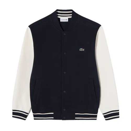 Áo Khoác Nam Lacoste Men's Stadium Neck Sleeve Contrast Sweatshirt SH220E 55G 166 Màu Navy Size 4