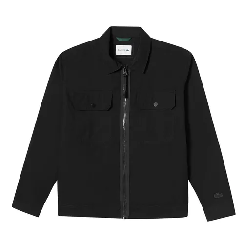 Áo Khoác Nam Lacoste Men's Work Overshirt Jacket CH0209-031 Màu Đen Size 38