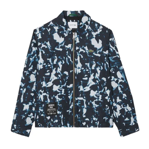 Áo Khoác Nam Lacoste Print Motif Water Repellent Windbreaker BH9664 - FIW Màu Xanh Đen Size 46
