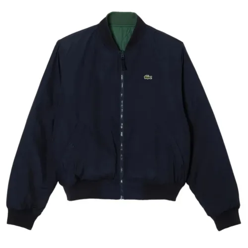 Áo Khoác Nam Lacoste Reversible Quilted Showerproof Taffeta Bomber Jacket BH5953 53N MI7 Màu Xanh Size 48
