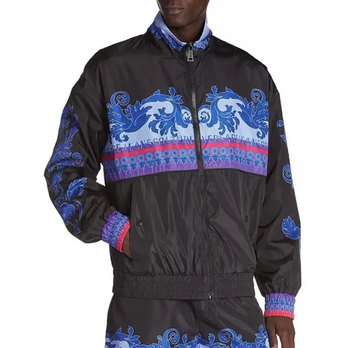 Áo Khoác Nam Versace Jeans Couture 50D Placed Animalier 76GAS311 Màu Xanh Đen Size 46