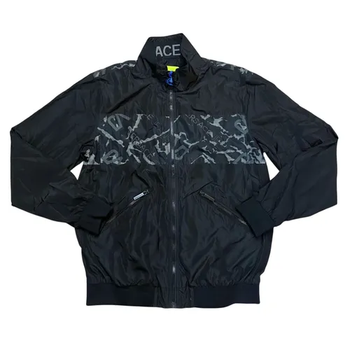 Áo Khoác Nam Versace Printed Key Bomber Jacket Màu Đen Họa Tiết Size 48