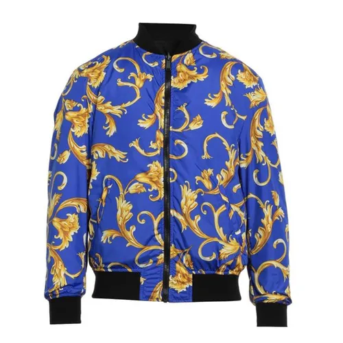 Áo Khoác Nam Versace Reversible Baroque Print Padded Zip Jacket Màu Xanh/Đen Size 48