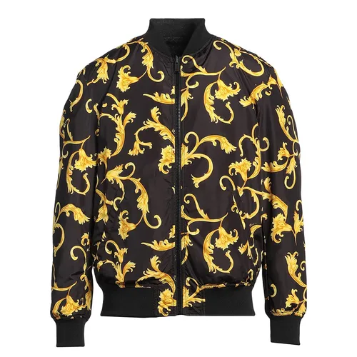 Áo Khoác Nam Versace Reversible Baroque Print Padded Zip Jacket Màu Vàng/Đen Size 48
