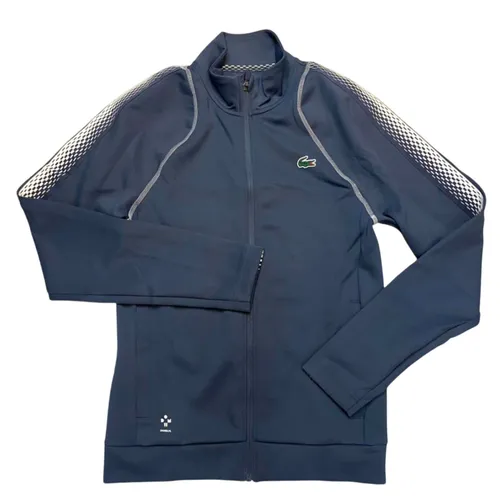 Áo Khoác Nỉ Nam Lacoste Tennis x Daniil Medvedev Zip-Up Sweatshirt Màu Xanh Size 3