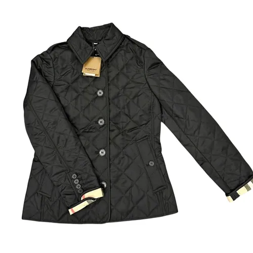 Áo Khoác Nữ Burberry Frank Vee Màu Đen Size XS