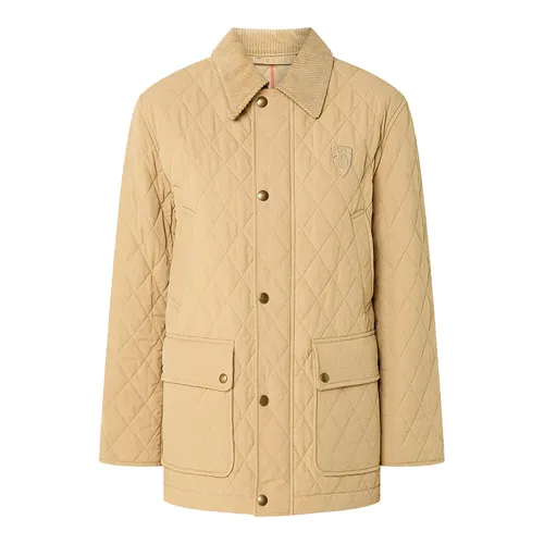 Áo Khoác Nữ Burberry Padded Jacket With Quilted Pattern And Flap Pockets Màu Be Size S