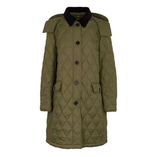 Áo Khoác Nữ Burberry Parka Coat Màu Khaki Size S