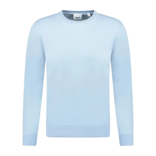 Áo Len Nữ Burberry Bempton Elbow Patch Sweater Màu Xanh Da Trời Size XS