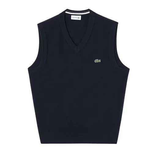 Áo Len Gile Nam Lacoste V-neck Vest AH376E 166 Màu Xanh Navy Size 3