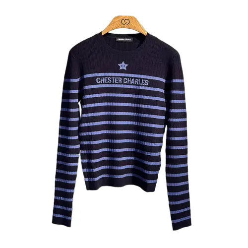 Áo Len Nữ Chester Charles Sweater Zigzag Logo Phối Màu Size XS