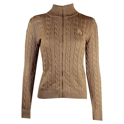 Áo Len Nữ Ralph Lauren Cable Knit Full Zip Jumper 200822704023 Màu Nâu Size S