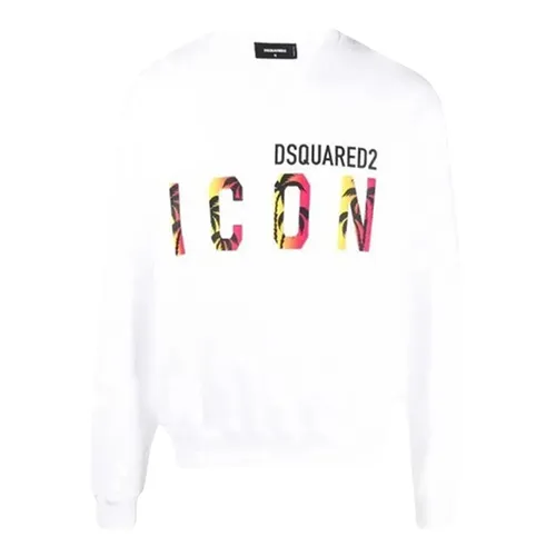 Áo Nỉ Nam DSquared2 Icon Sweatshirt S80GU0080 S25516 100 Màu Trắng Size S