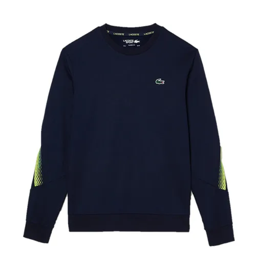 Áo Nỉ Nam Lacoste Men's Tennis Classic Fit Logo Stripe Sweatshirt SH5225 WZI Màu Xanh Navy Size 5