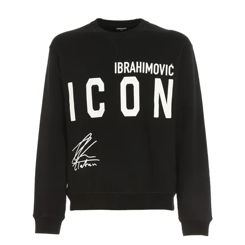 Áo Nỉ Sweater Nam Dsquared2 Black Icon Sweatshirt 258864 Màu Đen Size XS