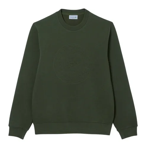 Áo Nỉ Sweater Nam Lacoste Embossed Logo Pique Sweatshirt SH9959 - HCF Màu Xanh Rêu Size 3