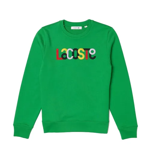 Áo Nỉ Sweater Nữ Lacoste Crew Neck Colored Embroidery Fleece SF7070-51 LUU Màu Xanh Green Size 36