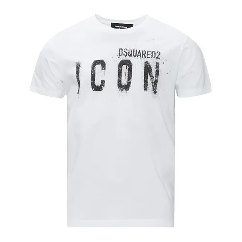 Áo Phông Nam Dsquared2 Icon Spray Cool T-Shirt S79GC0039 S23009 Màu Trắng