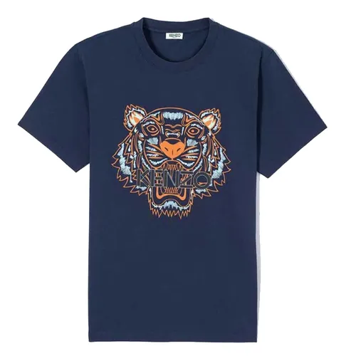 Áo Phông Nam Kenzo Tiger 5TS050 4YA 78 196 Short Sleeve TShirt Màu Xanh Navy Size XS