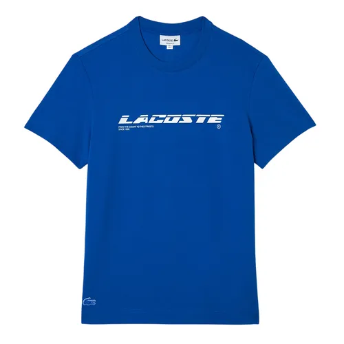 Áo Phông Nam Lacoste Regular Fit Branded Piqué T-shirt TH9685 K1Q Màu Xanh Blue Size 3