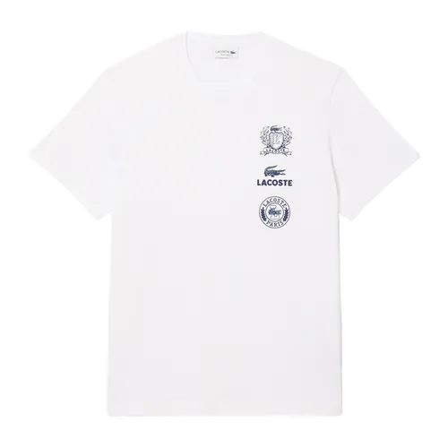 Áo Phông Nam Lacoste Regular Fit Printed Jersey T-Shirt TH0613 - 001 Màu Trắng Size 3