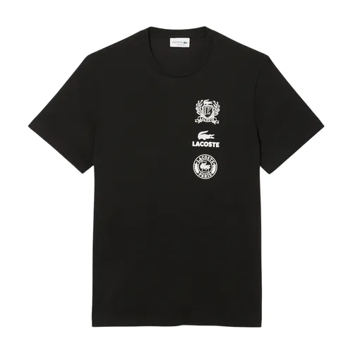 Áo Phông Nam Lacoste Regular Fit Printed Jersey T-Shirt TH0613 - 031 Màu Đen Size 3