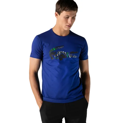 Áo Phông Nam Lacoste Slim Fit T-Shirt TH2207 07M Màu Xanh Dương Size 2