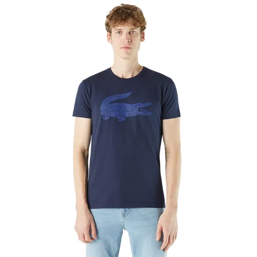 Áo Phông Nam Lacoste T-Shirt TH0208 08L Màu Xanh Navy Size 2