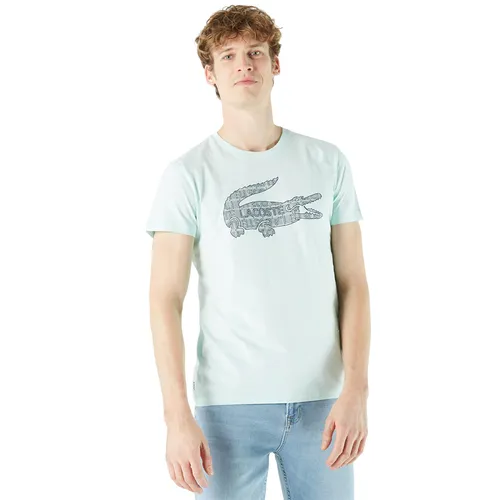 Áo Phông Nam Lacoste T-Shirt TH0208 08N Màu Xanh Nhạt Size 2
