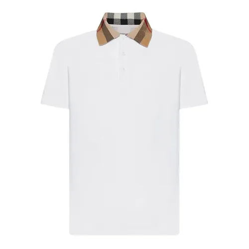 Áo Polo Nam Burberry Cody Cotton Shirt 8071621 Màu Trắng Size S
