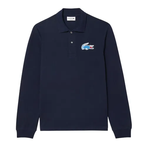 Áo Polo Dài Tay Nam Lacoste Classic Style Embroidered Badge L.12.12 PH6587 54N 166 Màu Xanh Navy Size 4