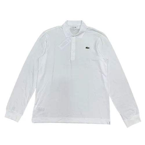 Áo Polo Dài Tay Nam Lacoste Men's Long-Sleeve Paris Classic Fit Màu Trắng Size 4