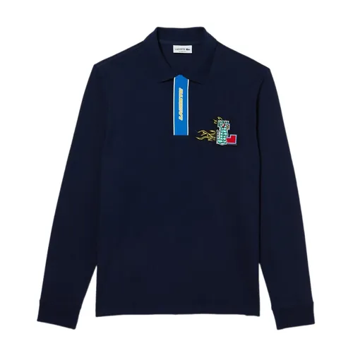 Áo Polo Dài Tay Nam Lacoste Polo Shirt PH2523-52N 166 Màu Xanh Navy Size 2