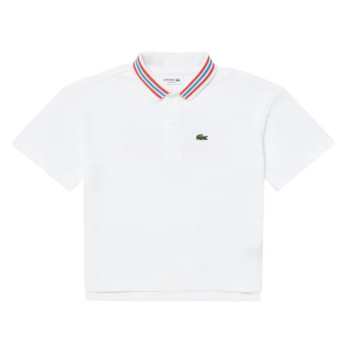 Áo Polo Lacoste Contrast Collar Branded Polo Shirt PJ5322 Màu Trắng Size 32