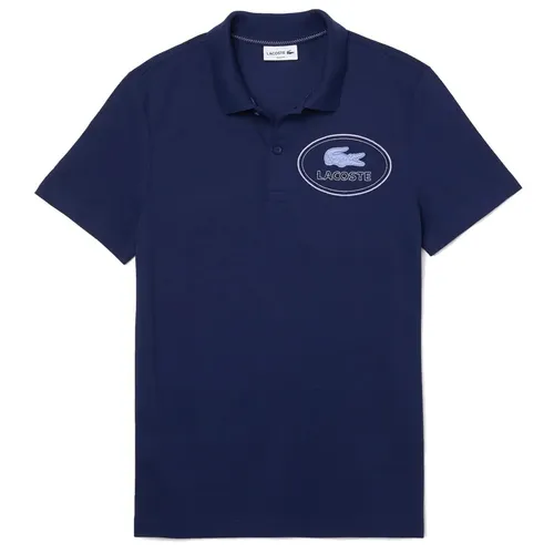 Áo Polo Lacoste Men’s Slim Fit Embroidered Crocodile Cotton Piqué Polo PH9733-51 Màu Xanh Navy Size 3