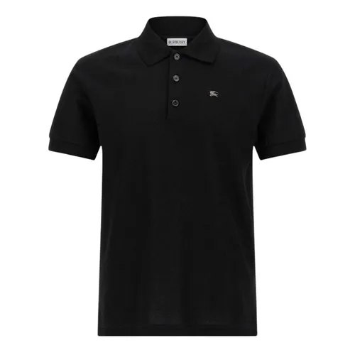 Áo Polo Nam Burberry Black With Logo Embroidered 81161831 Màu Đen Size M