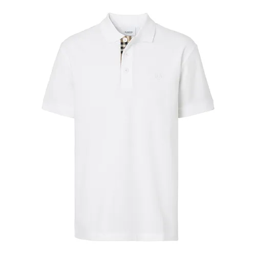 Áo Polo Nam Burberry Monogram Polo Shirt White 8055229 Màu Trắng Size S