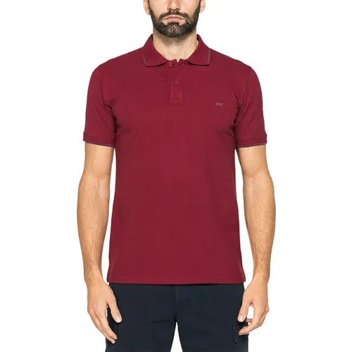 Áo Polo Nam Carrera Jeans Pique Cotton 819A0075A_491 Màu Đỏ Lựu Size M