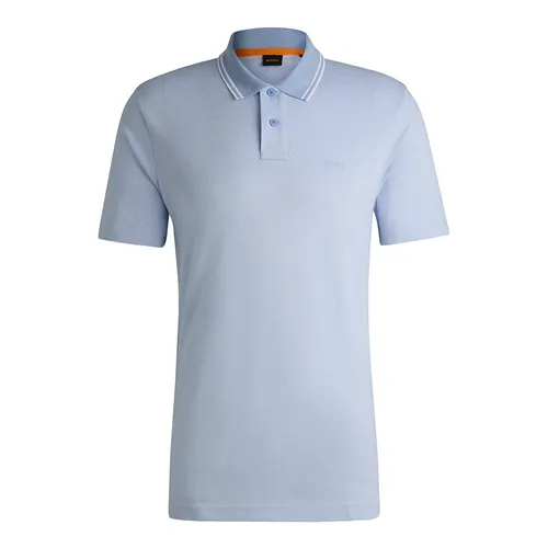 Áo Polo Nam Hugo Boss Relaxed-fit Polo Shirt In Oxford-piqué Cotton 50507814 470 Màu Xanh Da Trời Size L