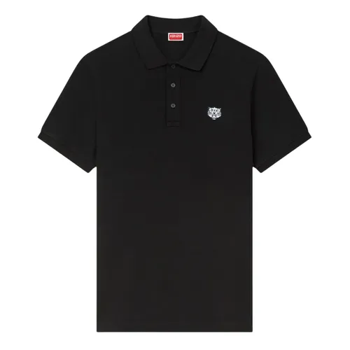Áo Polo Nam Kenzo Logo Tiger-embroidered In Black PFF65P01524PU99J Màu Đen Size M