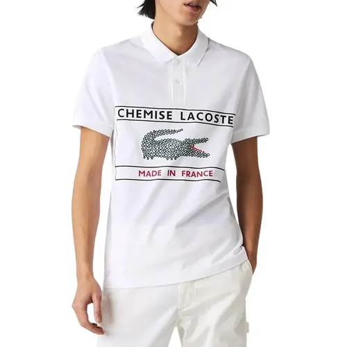 Áo Polo Nam Lacoste Cá Sấu Made In France PH3354 10 001 Màu Trắng Size XS
