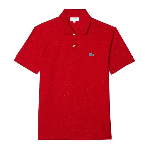 Áo Polo Nam Lacoste Classic Fit Speckled Print Cotton Pique PH2363 7CQ Màu Đỏ Size 3