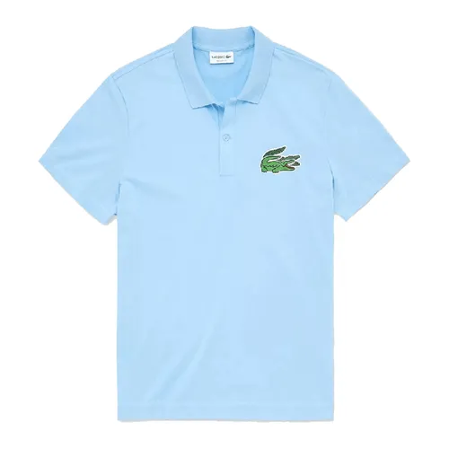 Áo Polo Nam Lacoste Logo Crocodile Short Sleeve DH6742 Màu Xanh Nhạt Size 3